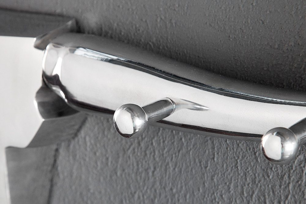 riess-ambiente Wandgarderobe BULL 100cm silber, Metall · Stierkopf · Modern Design · Garderobe · Wanddekoration – Bild 4 von 5