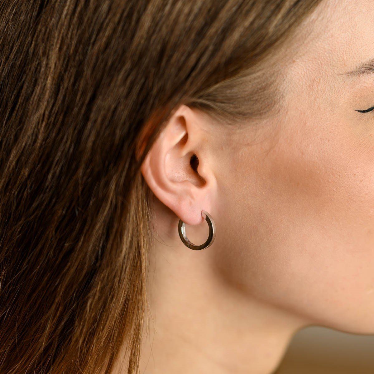 Materia Paar Creolen Creolen Silber 18mm SO-460, aus 925 Sterling Silber, r günstig online kaufen