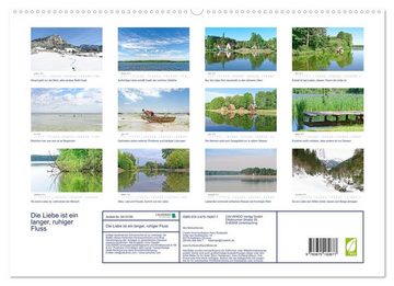 CALVENDO Wandkalender Die Liebe ist ein langer, ruhiger Fluss (Premium, hochwertiger DIN A2 Wandkalender 2023, Kunstdruck in Hochglanz)