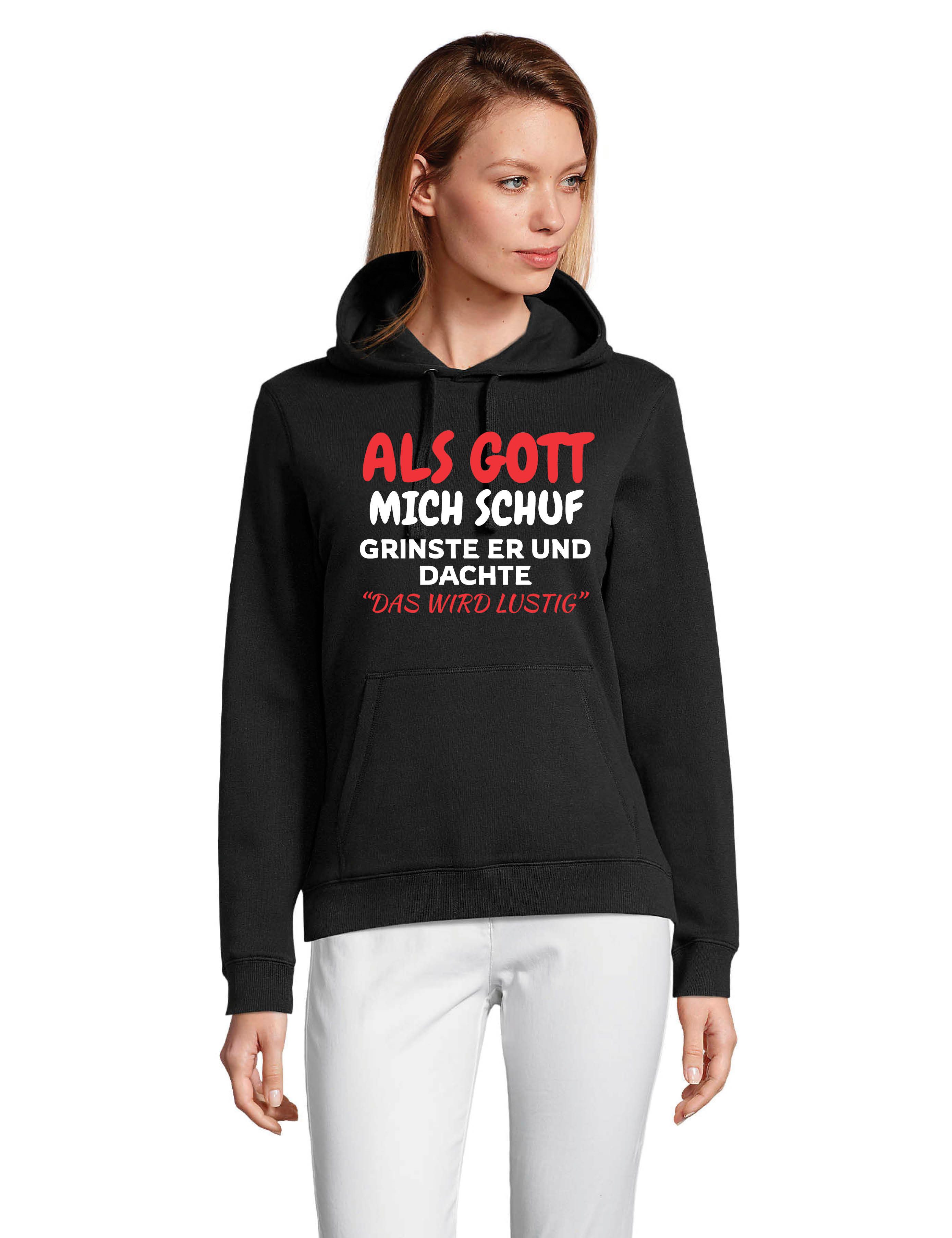 Youth Designz Kapuzenpullover Als Gott mich Schuf: Damen Hoodie Pullover mi günstig online kaufen