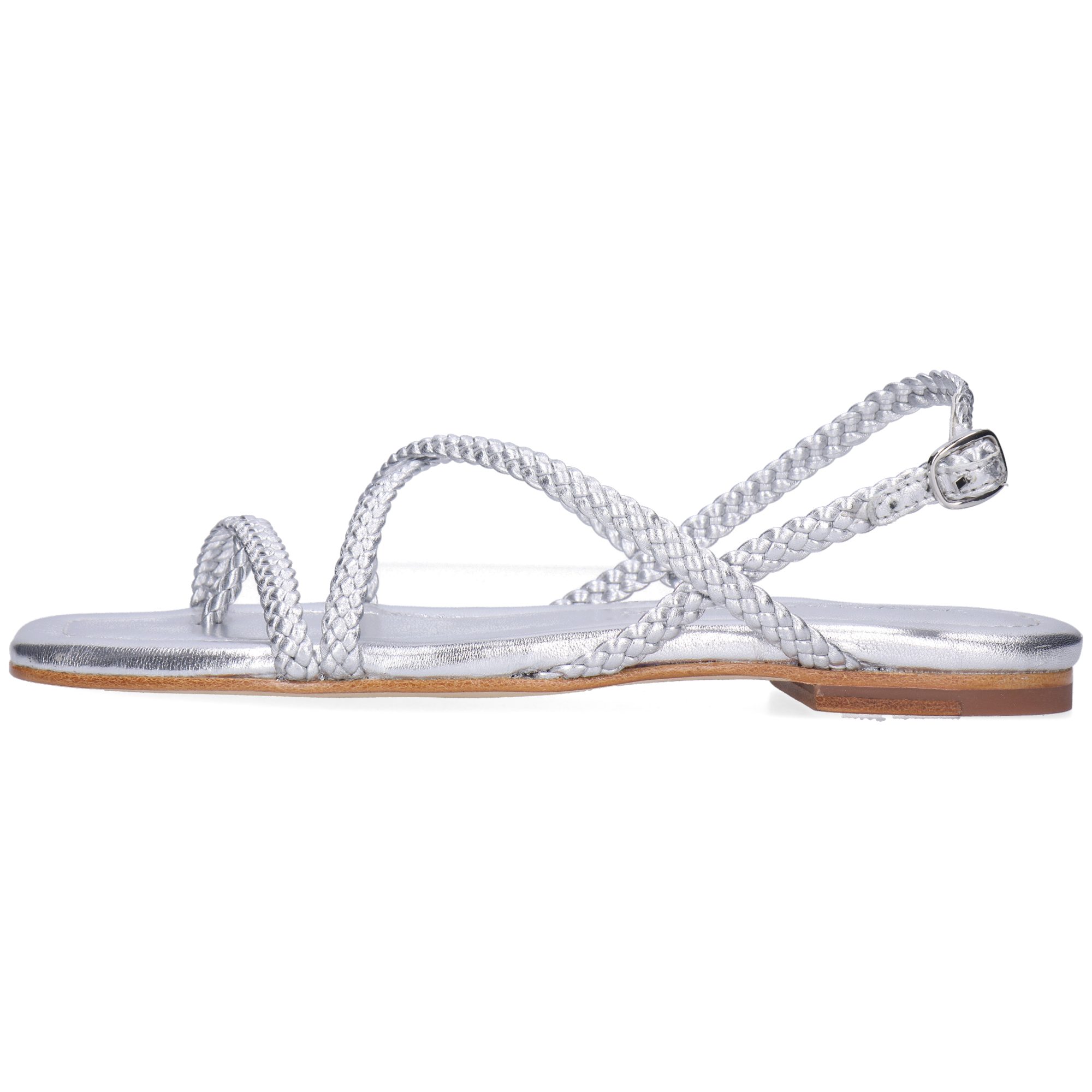 Melvin & Hamilton Kinsley 1 Leder-Sandalen für Damen Sandale Flache Absätze, Echtes Leder, Von Hand geflochten