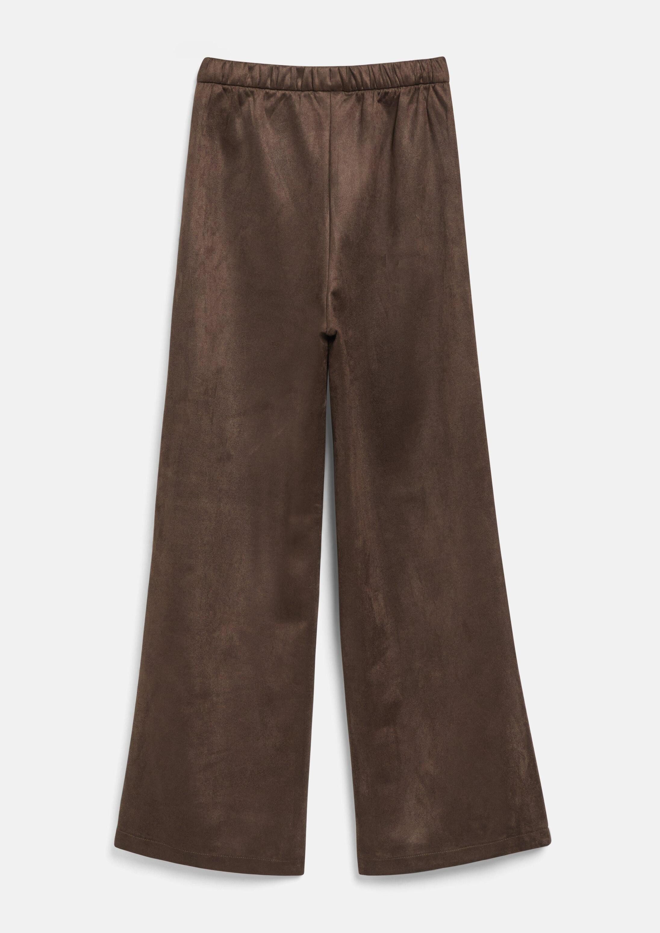 s.Oliver Leggings Leggings WIDE LEG Wide Leg-Hose aus Velours mit Eingrifftaschen