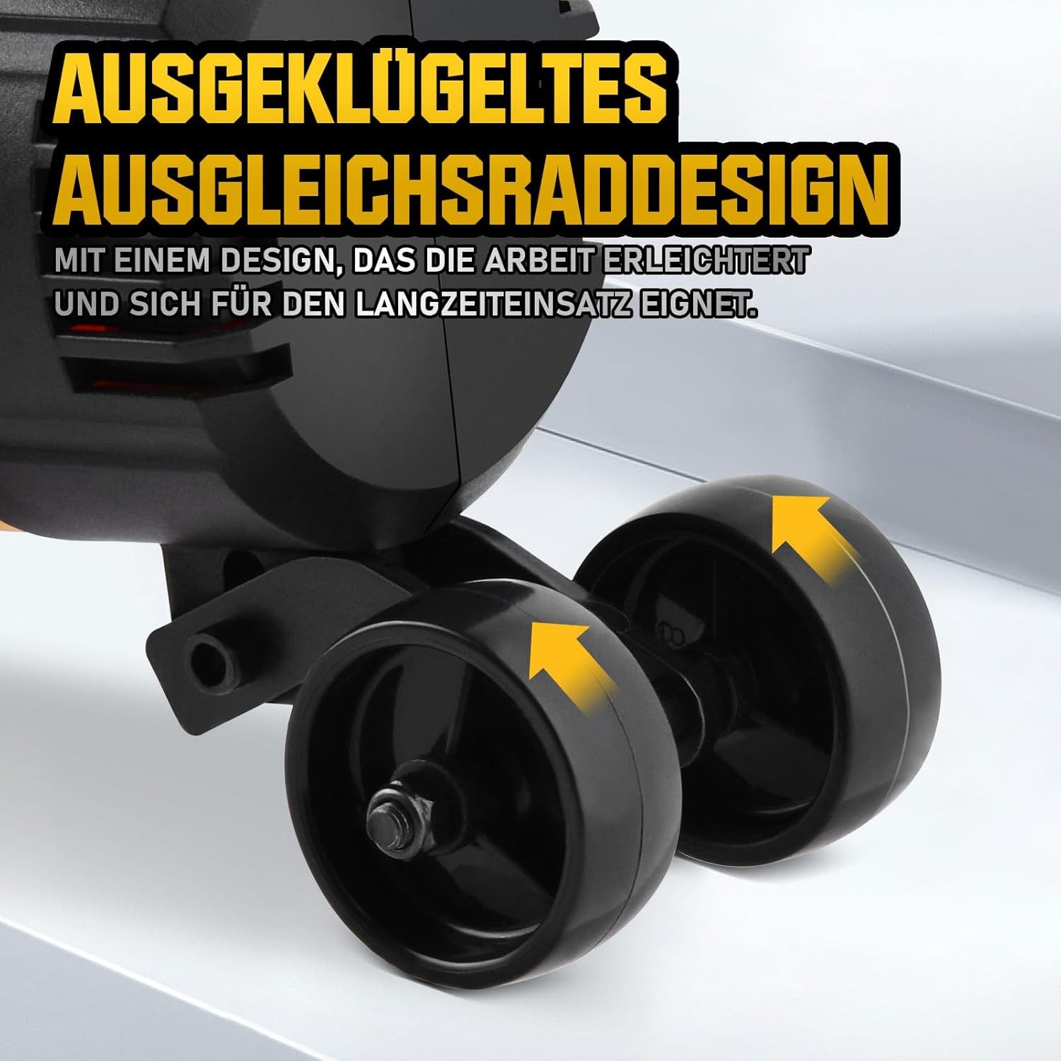 XERSEK Winkelschleifer 3800W Betonschleifer inkl. Lange Handgriff Betonfräse mit Schutzhaube, max. 6000,00 U/min, Staubdicht Sanierungsfräse Mauerfräse Putzfräse