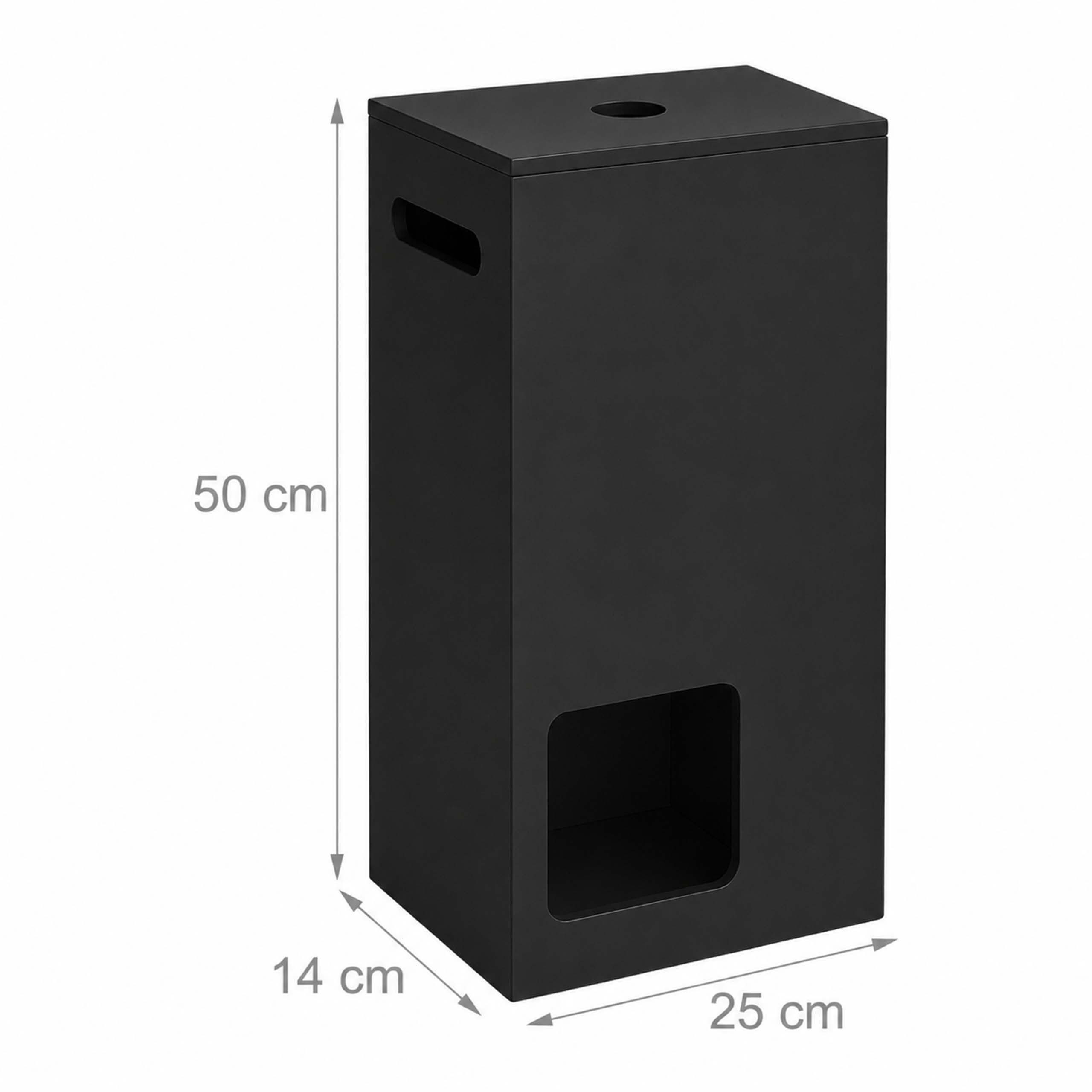 relaxdays Toiletten-Ersatzrollenhalter Toilettenpapier Aufbewahrung 8 Rollen (1-St), schwarz – Bild 4 von 5
