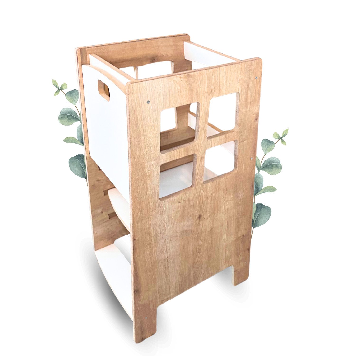 Malino Stehhilfe Premium Lernturm für Kinder, höhenverstellbar ab 1 Jahr, Montessori