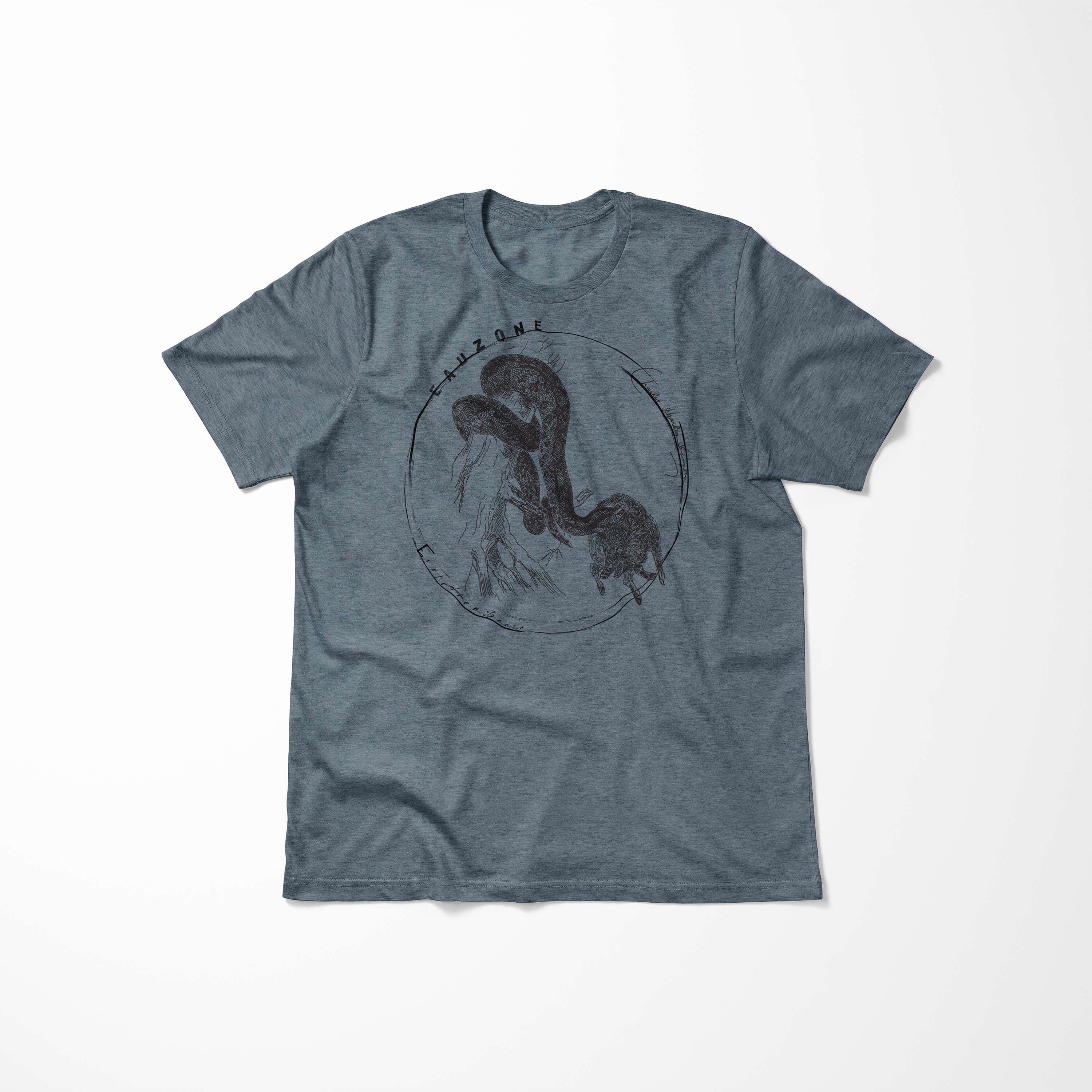 Herren Sinus Art T-Shirt T-Shirt Indigo Boa Evolution