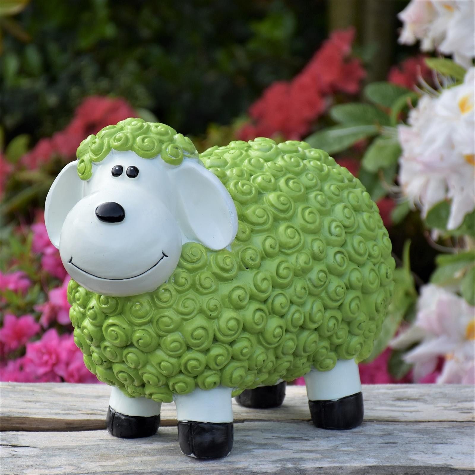 Geschenkestadl Gartenfigur Bunte Schafe viele Farben günstig online kaufen