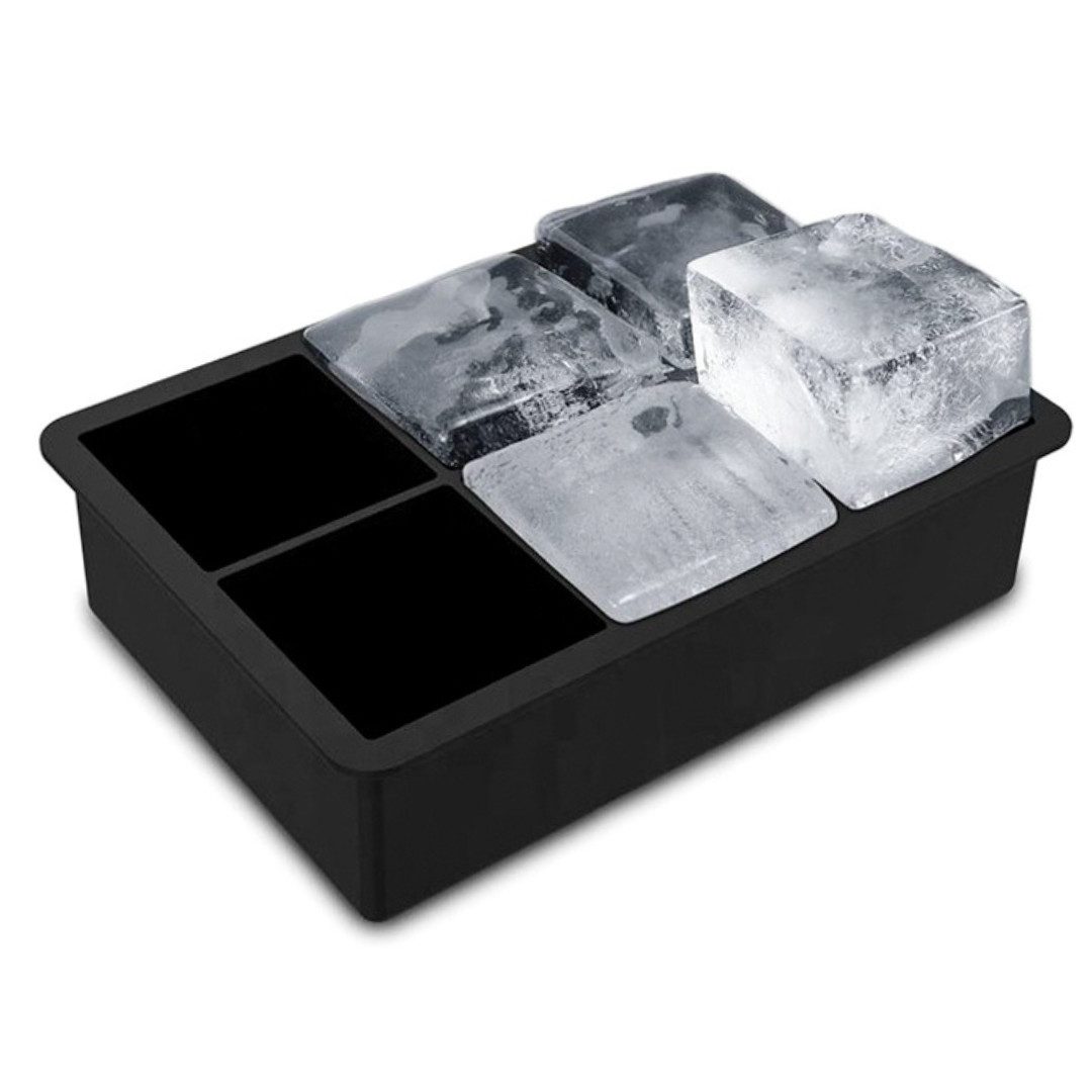 LIVINA HOME Eiswürfelform Silikon mit Trichter, bpa frei & leichtes herauslösen, Eckig, Kugel