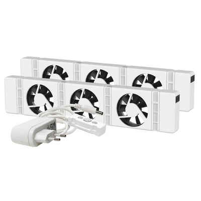 SpeedComfort Heizkörperventilator Duo-Set Heizkörperverstärker Heizungsventilator Heizung Ventilator, für Standardheizkörper mit 75-120 cm Länge