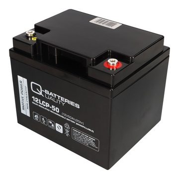 Q-Batteries Akku kompatibel E-Mobile E-Scooter Kymco 2x 12V 50Ah Elektromobil-Akku