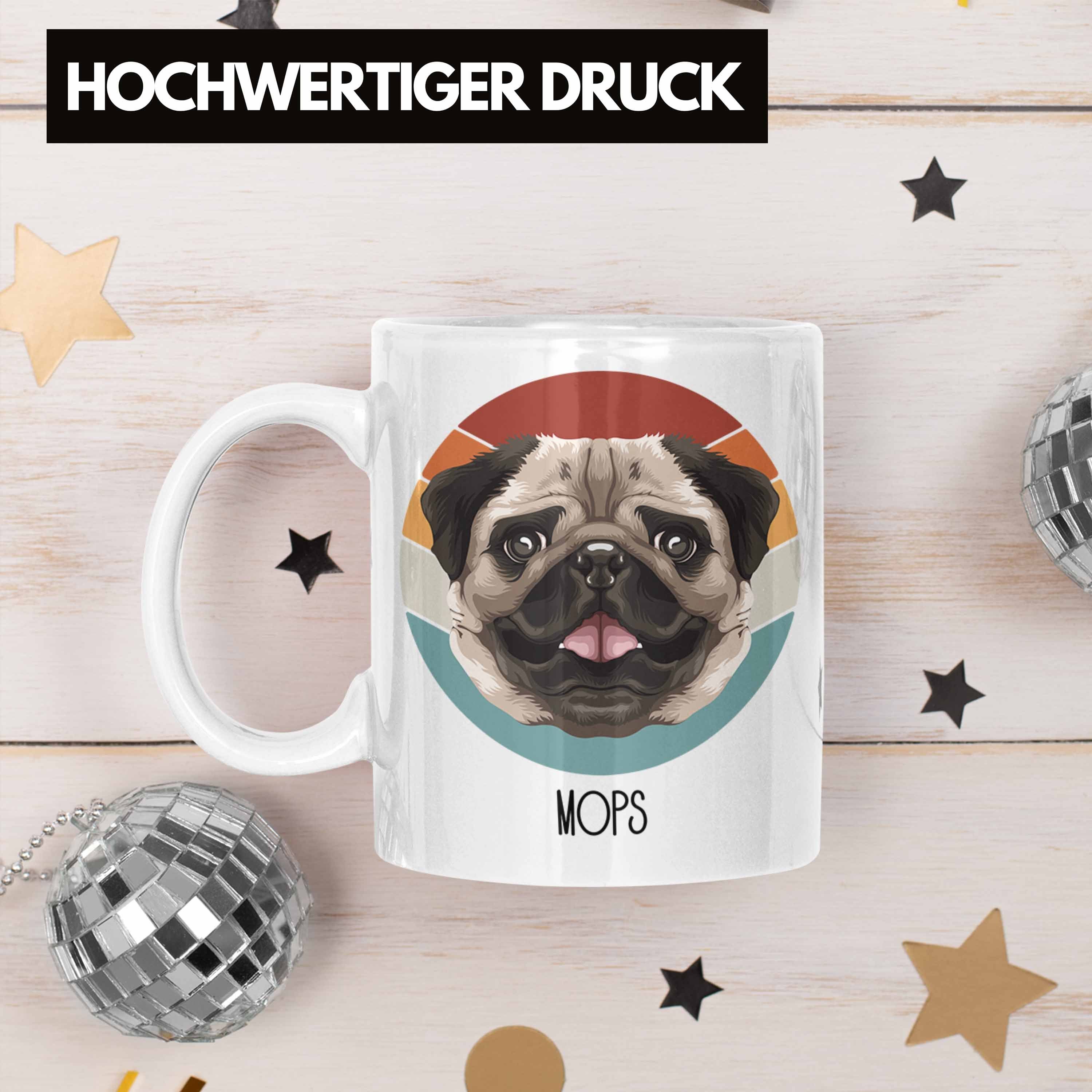 Pa Tasse Geschenk Mops Geschenkidee Mops Spruch Mama Weiss Trendation Lustiger Besitzer Tasse