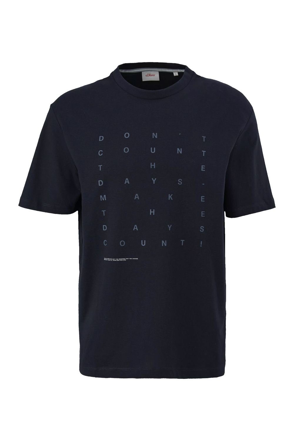 Casual Aufdruck T-Shirt modernem mit s.Oliver