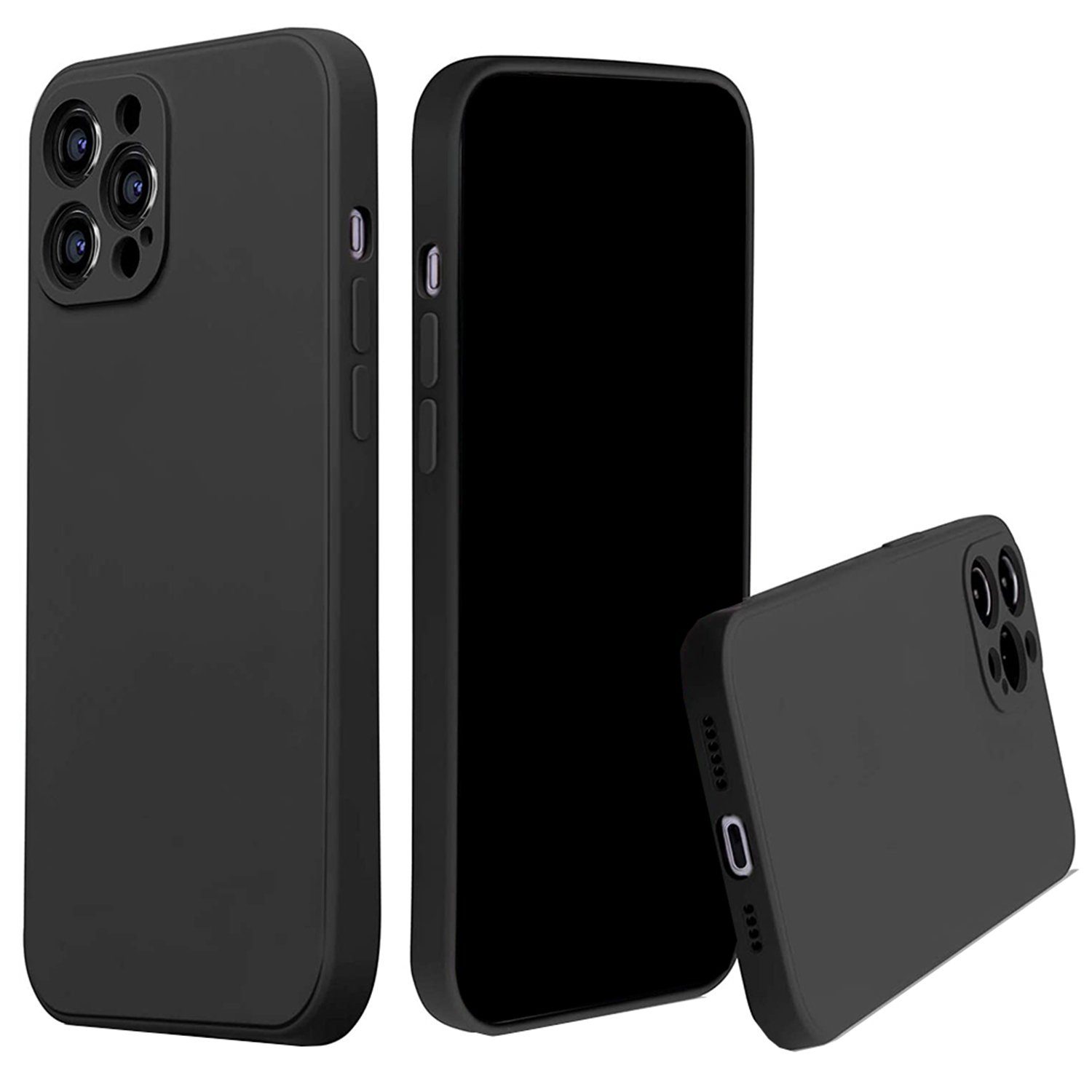 TSB Werk Handyhülle Handyhülle iPhone 12 13 14 Pro Max Mini Plus, Cover, Schutz, Case, Schwarz, Silikon