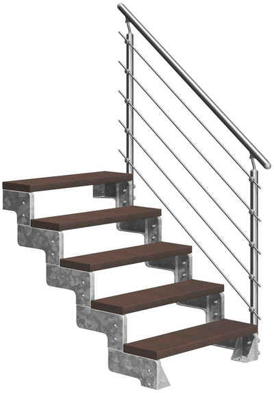 Dolle Außentreppe Gardentop, für Geschosshöhen bis 110 cm, Stufen offen, TRIMAX®-Stufen 100 cm