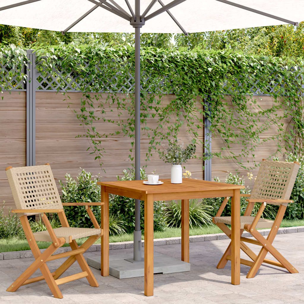 vidaXL Gartenstuhl Gartenstühle 2 Stk. Beige günstig online kaufen