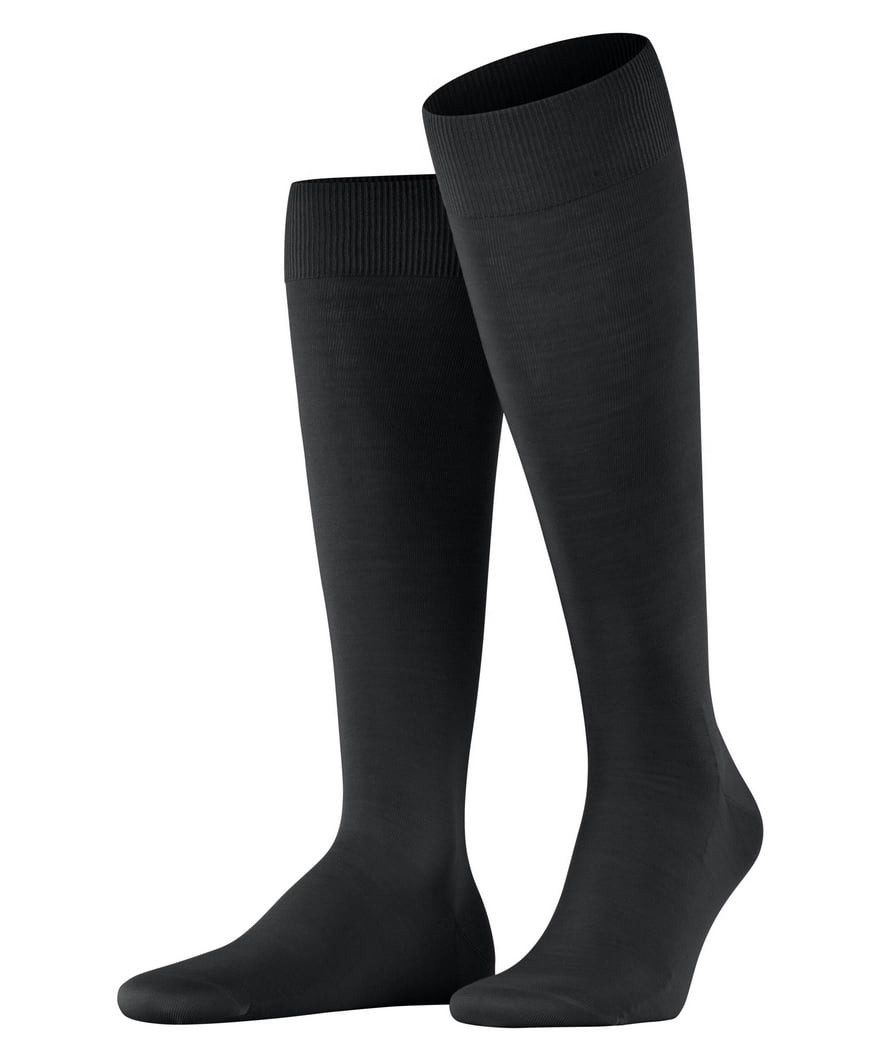 FALKE Kniestrümpfe ClimaWool (feuchtigkeitsregulierend, Merinowolle) schwarz Herren