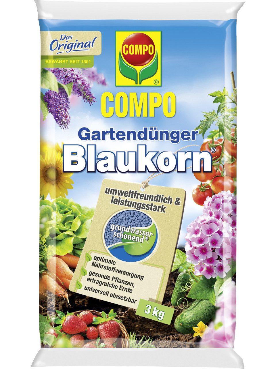 Compo Gemüsedünger Compo Blaukorn NovaTec 3 kg