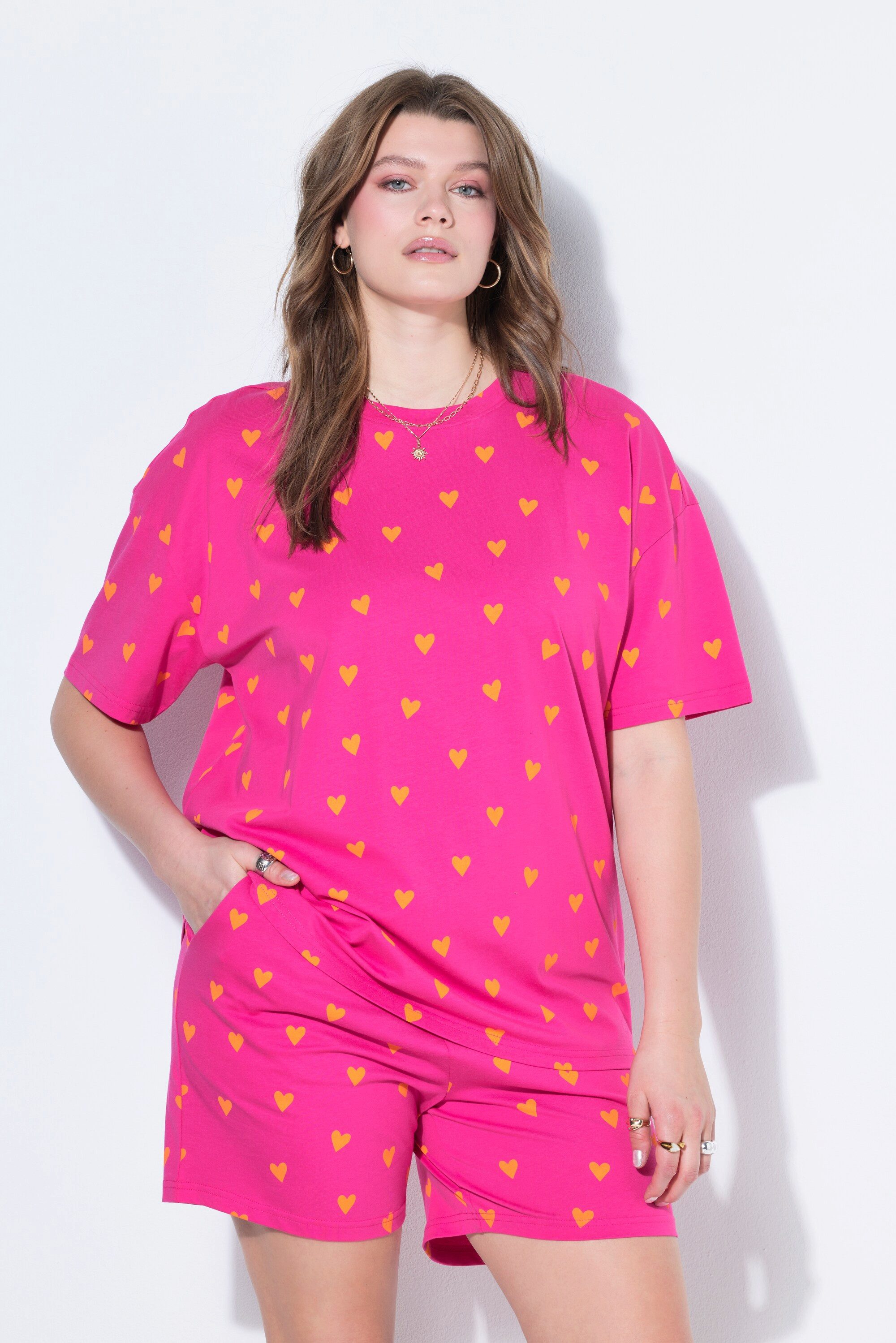 Studio Untold Pyjama Pyjama kurzer Zweiteiler Hearts-Print günstig online kaufen