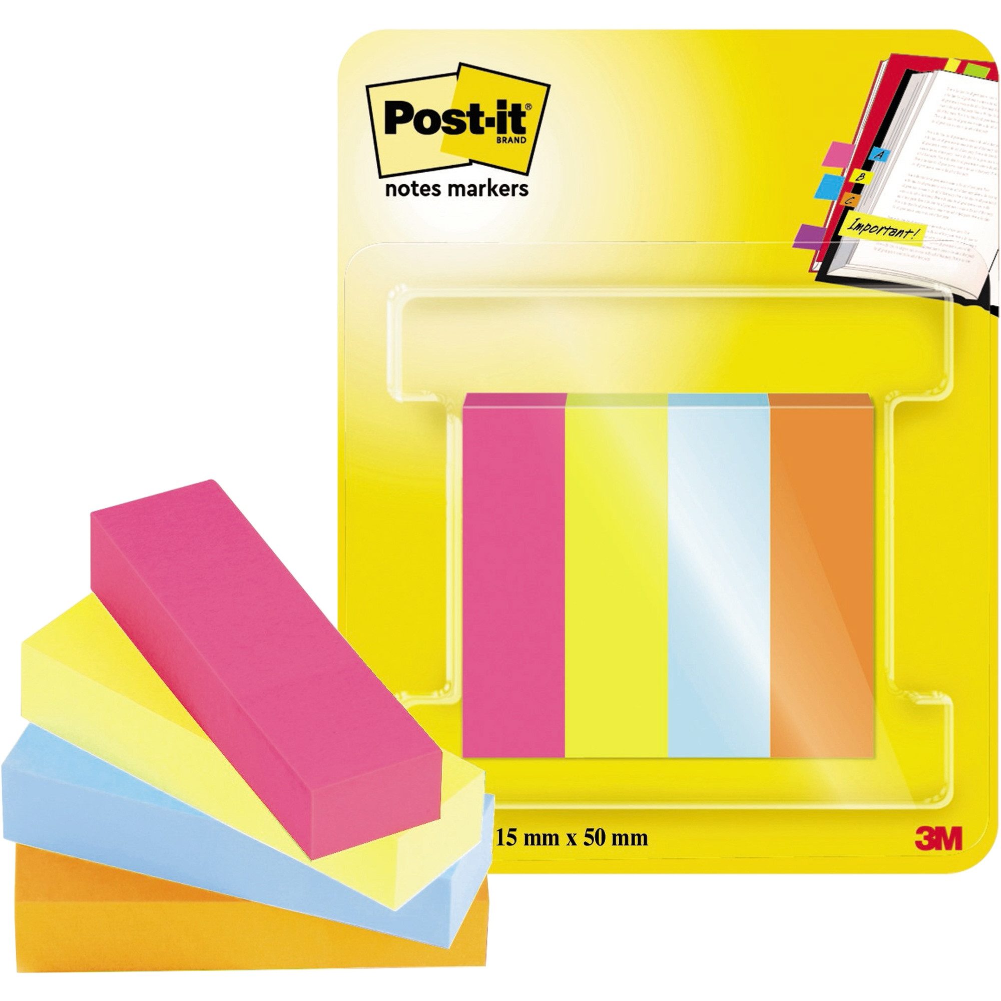 Haftnotizblock Haftstreifen Page Marker 670-4-POP sortiert 4x50 Blatt.