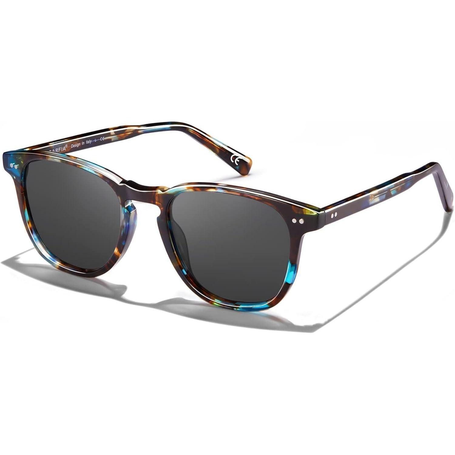 LuxusKollektion Retrosonnenbrille Sonnenbrille Damen Acetate Rahmen: Blau Schildpatt; Linsen: Grau (1-St)