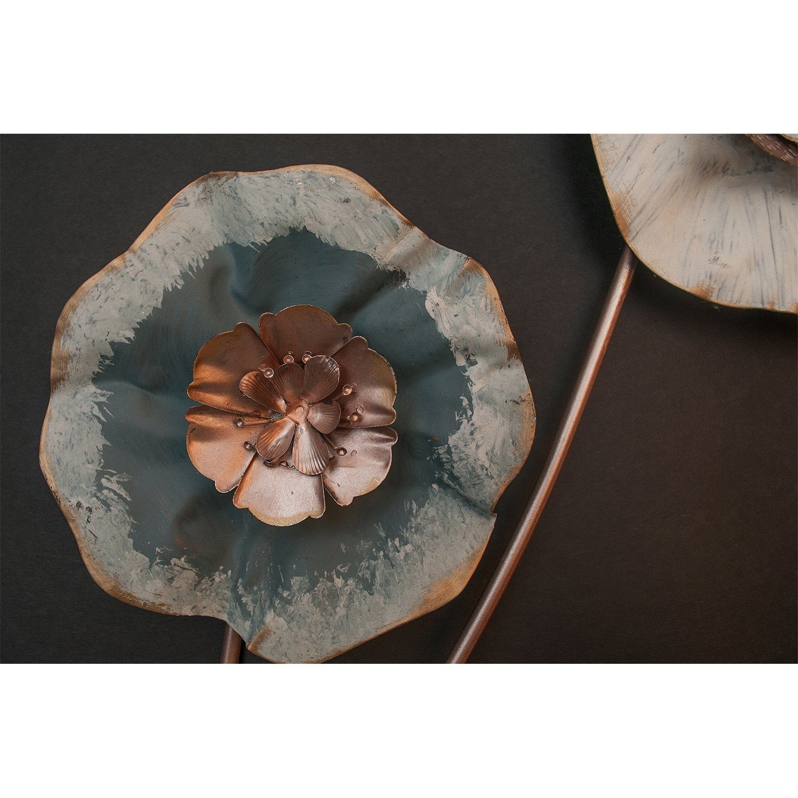 NTK-Collection Wandbild Wandkunst aus Metall Blume, günstig online kaufen