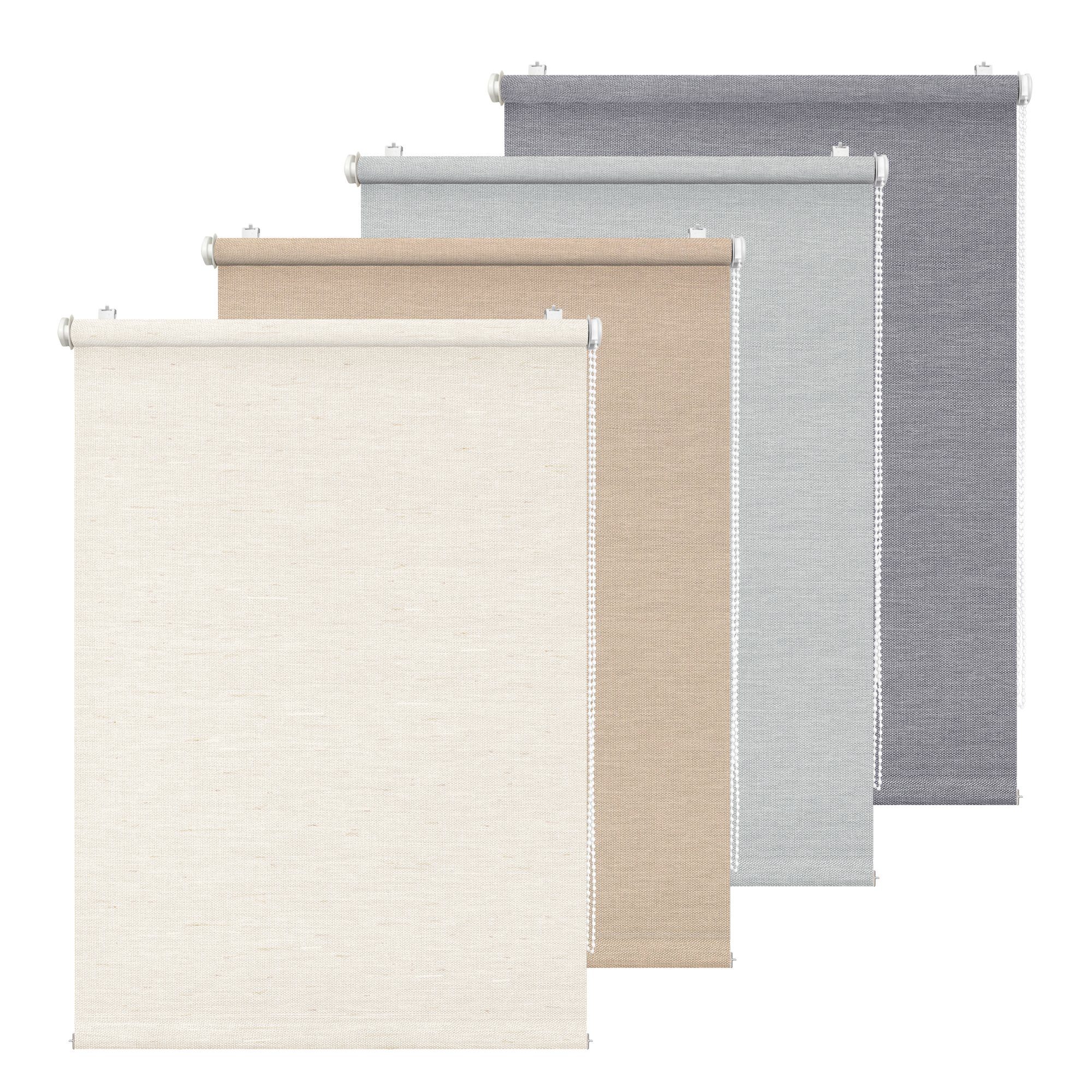 Doppelrollo Tageslichtrollo SCANDI - SC asche 50-150, Rikmani, Klemm- oder Schraubmontage, Moderne Optik, Klemm- oder Schraubmontage, Sicht- und Sonnenschutz