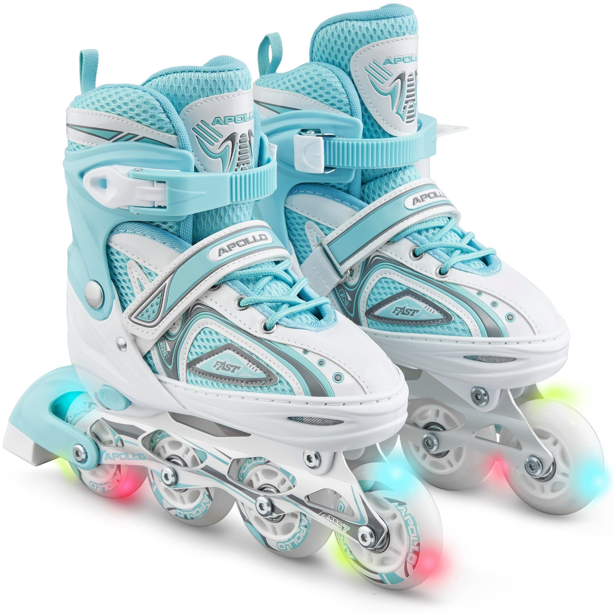 Apollo Inlineskates Größenverstellbare Inliner für Kinder Super Blades LED, Inliner verstellbare Größe, mit leuchtenden LED Wheels
