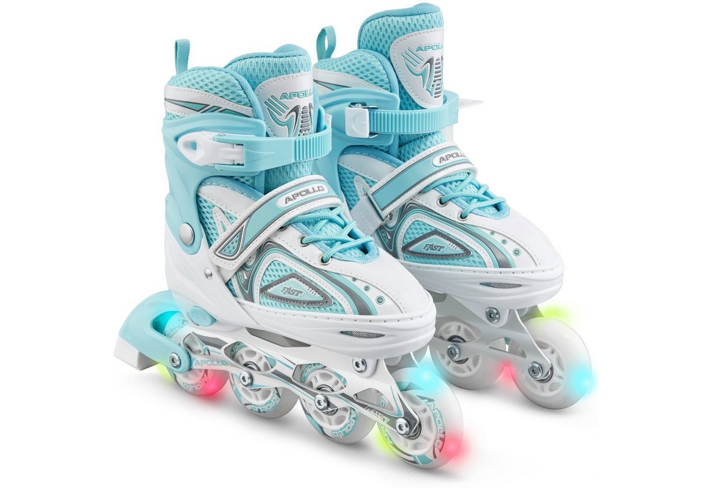 Apollo Inlineskates Größenverstellbare Inliner für Kinder Super Blades LED, Inliner verstellbare Größe, mit leuchtenden LED Wheels