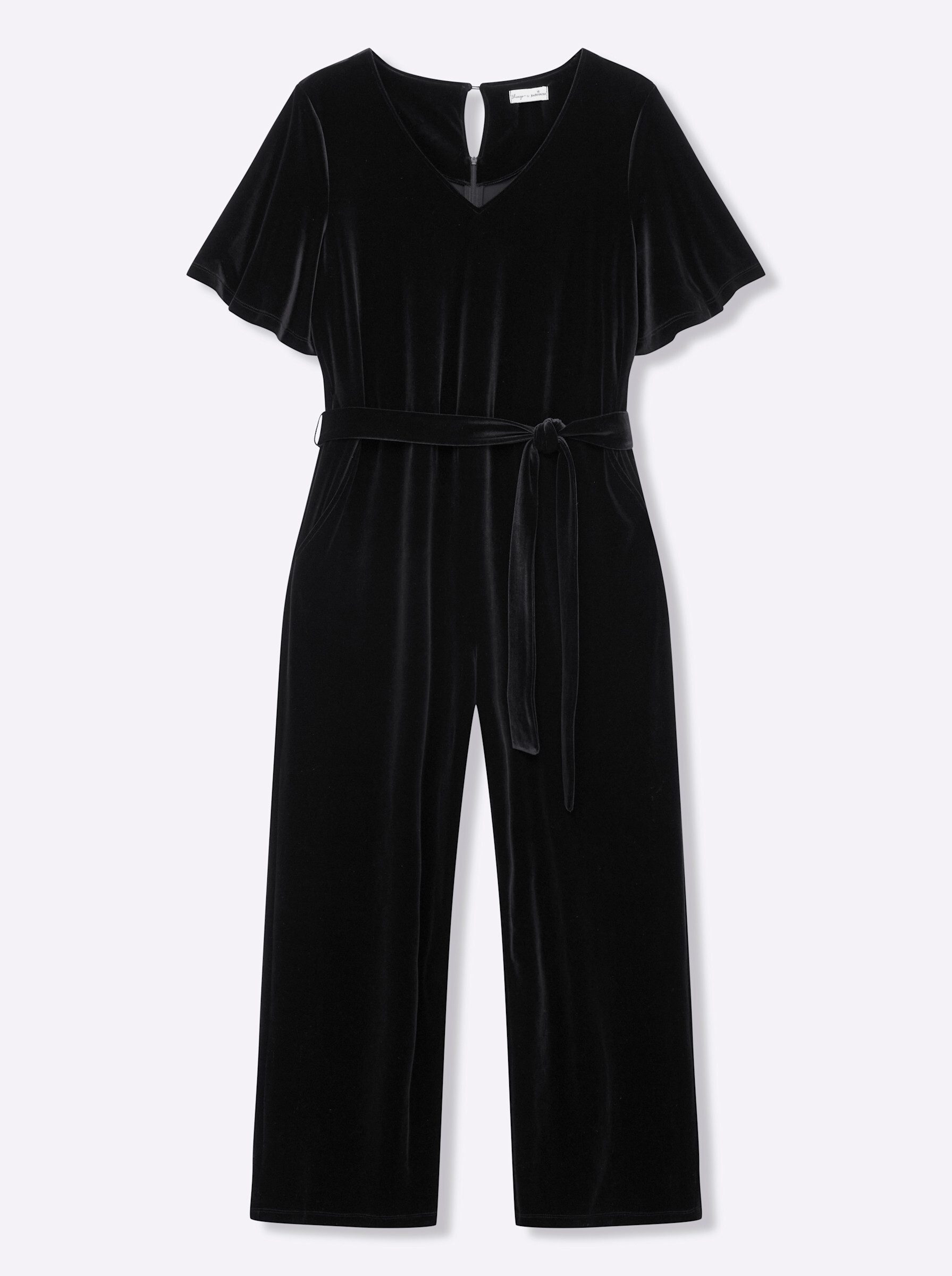 sheego by Joe Browns Jumpsuit Overall Kurzarm Innenbeinlänge ca. 73 cm
