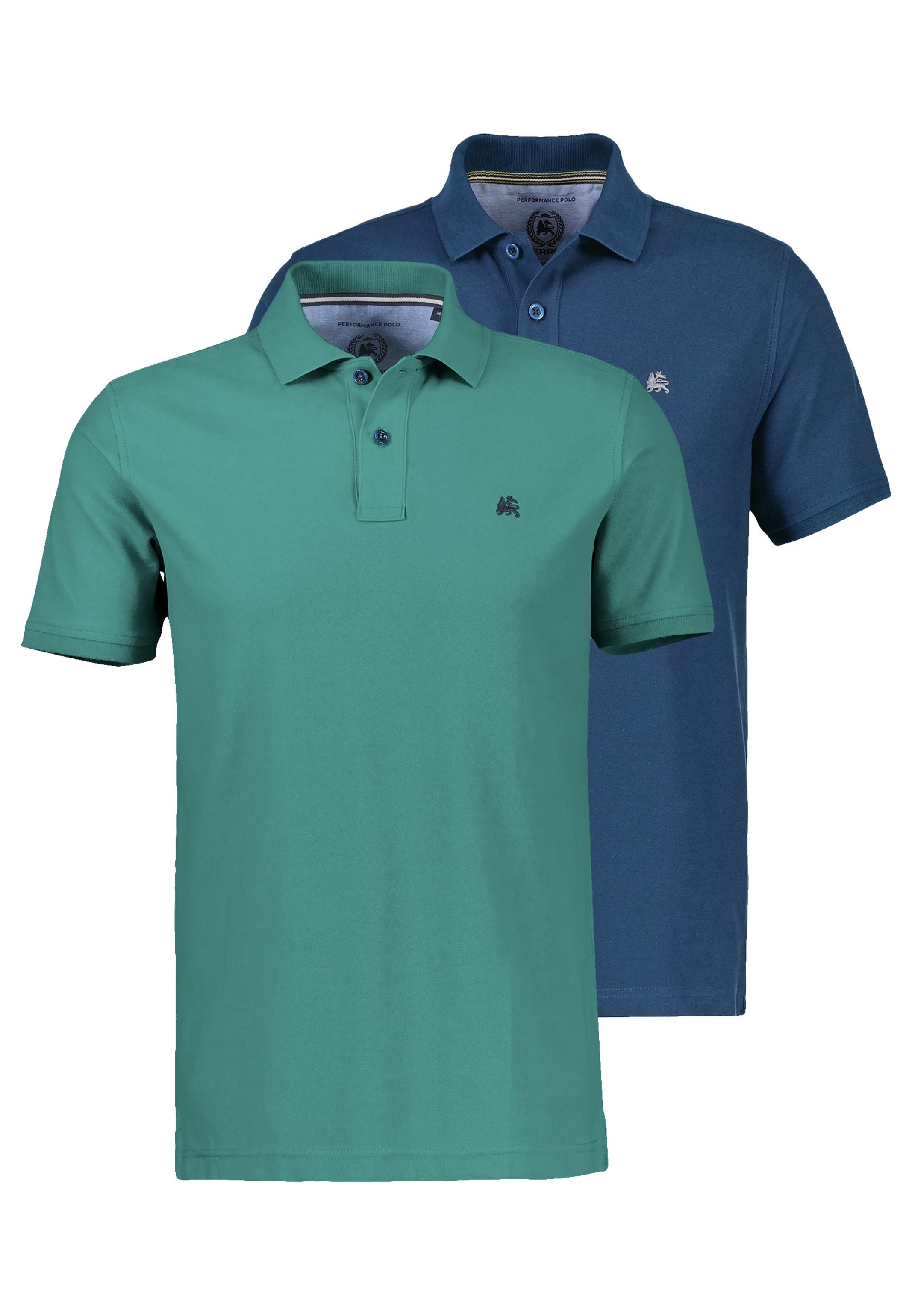 LERROS Poloshirt 2er Pack Basic (Spar-Set, 2-tlg) Poloshirt - Baumwolle - Atmungsaktiv - Atmungsaktive Piqueware
