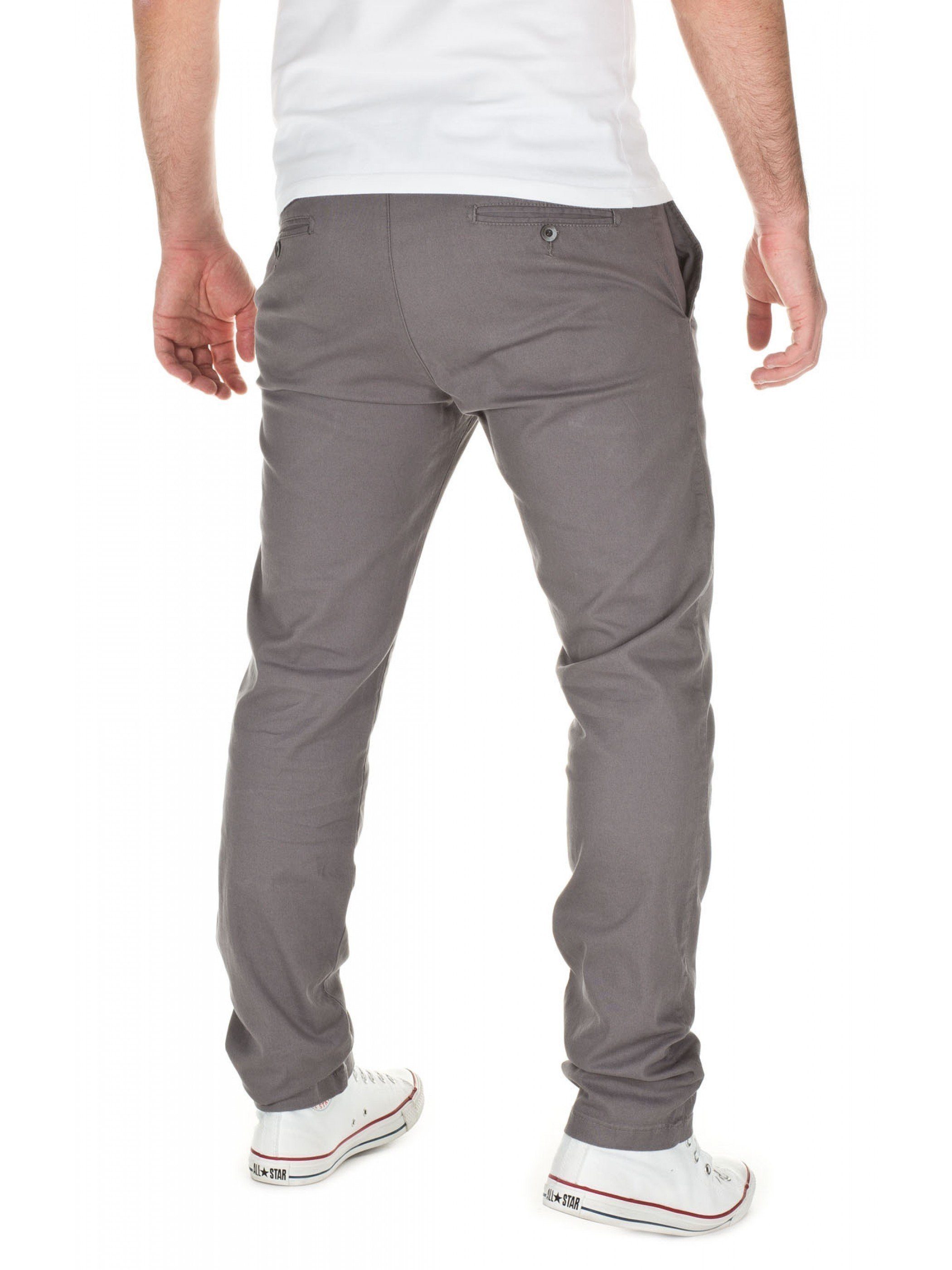 Slim Chinohose Adriano Fit 4236) Pants Chino WOTEGA (grey Herren Grau Chinohose