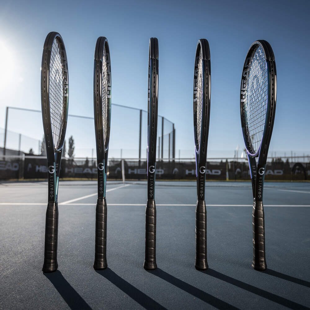 Head Tennisschläger Gravity Tour 98in/305g/Turnier 2025 schwarz/blau - unbesaitet