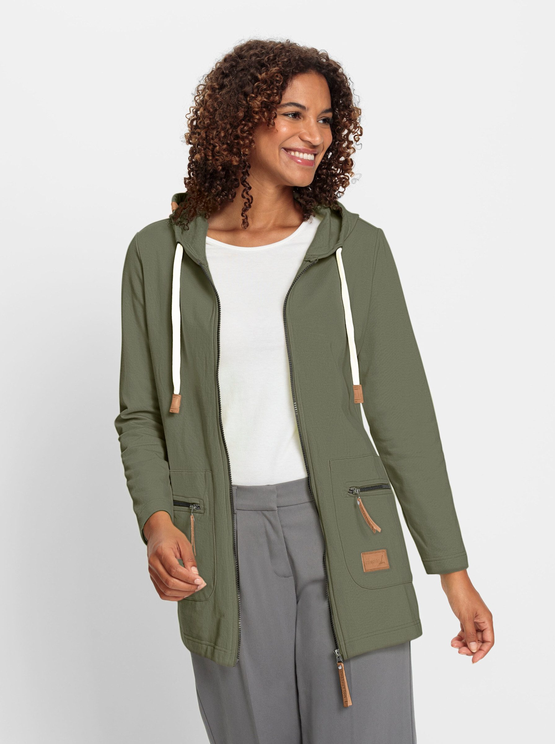 Casual Looks Shirtjacke "Sweatjacke" 1 Stk. tlg. günstig online kaufen