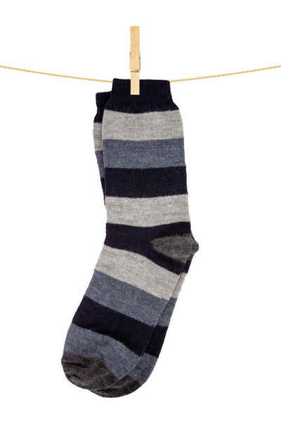 Crönert Socken Herrensocke Streifen Wolle 25661