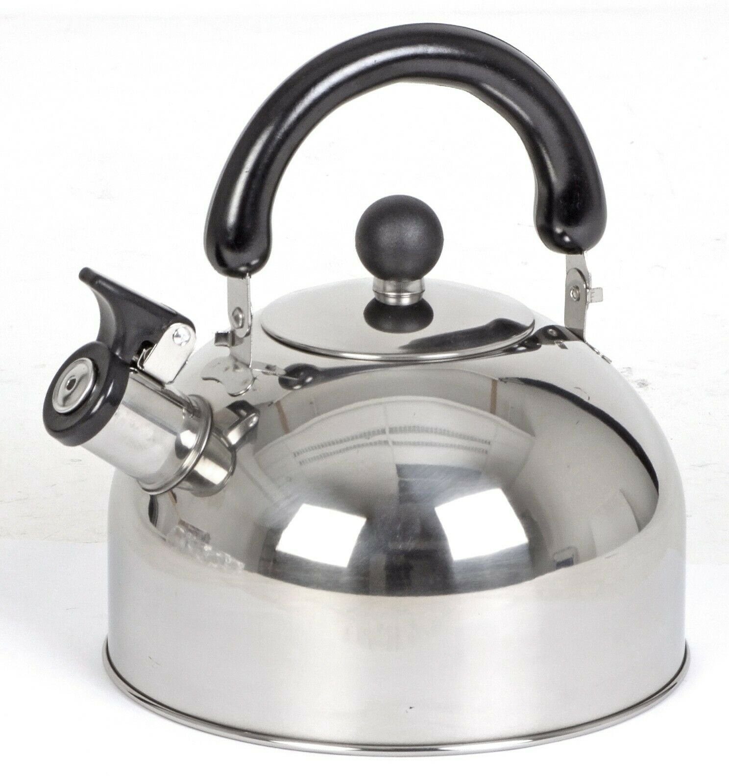 TSB Werk Wasserkocher Edelstahl Flötenkessel 2,5 L Wasserkocher Pfeifkessel Wasserkessel