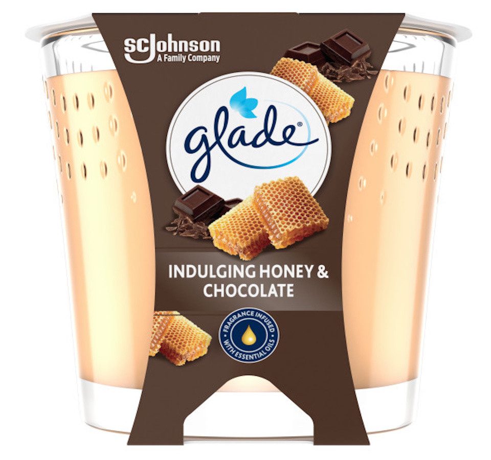 Glade Duftkerze Duft-Kerze Honey & Chocolate, 112g