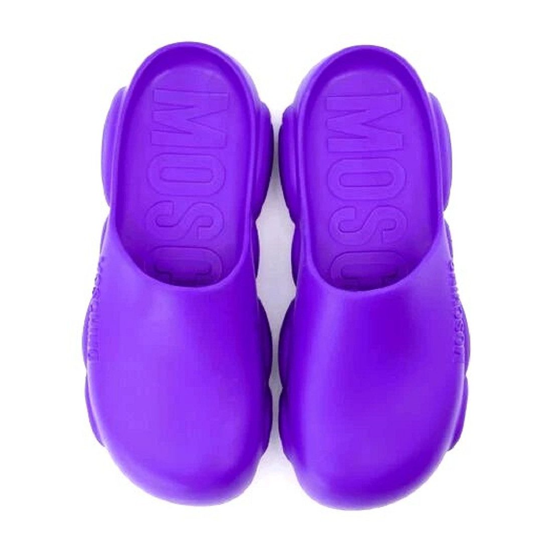 Moschino MOSCHINO SCARPAD. RUBBER 30 GUMMYBEAR VIOLA. Herren Sandalen Clog Logoprägung