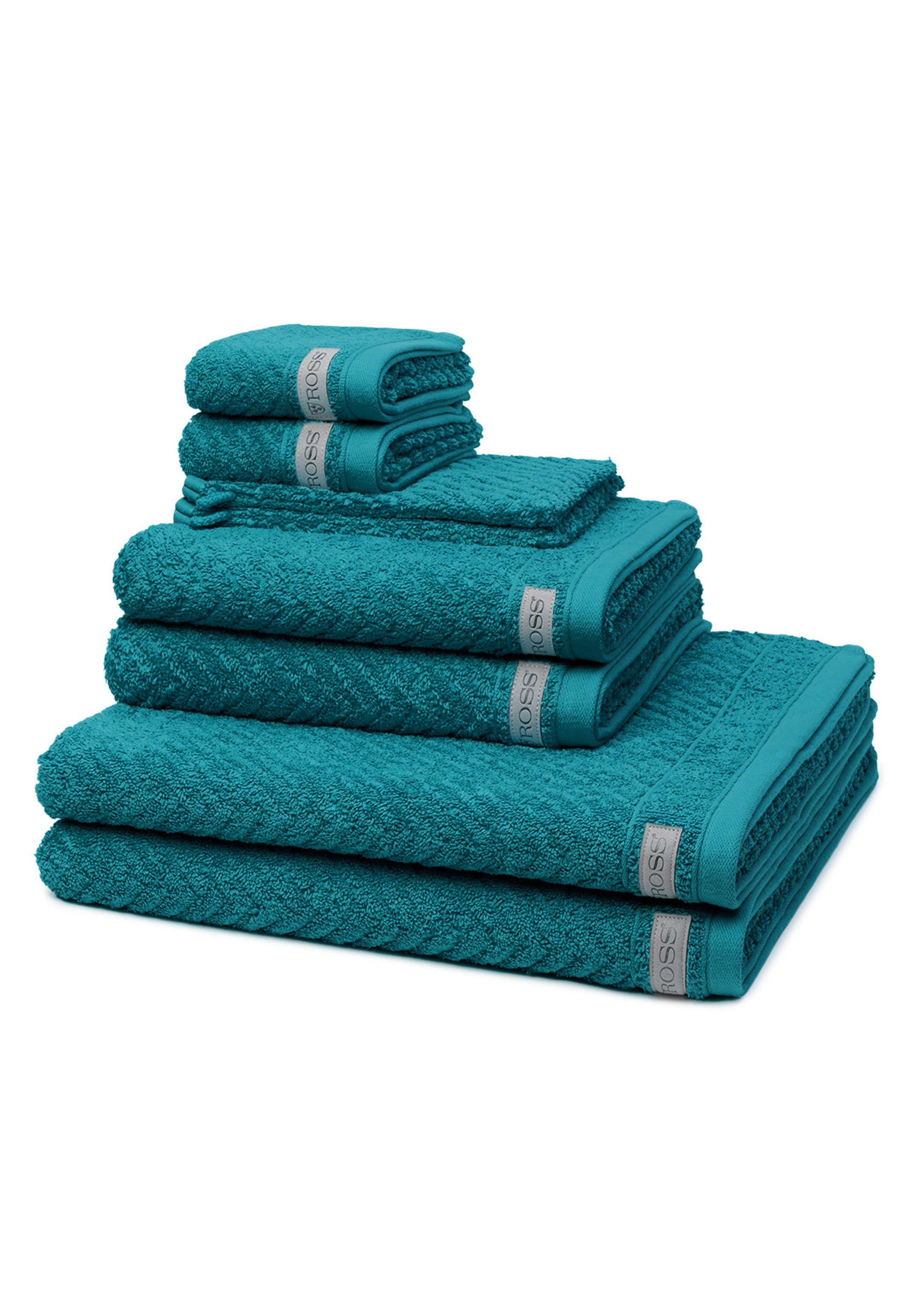 ROSS Handtuch Set Smart, Walkfrottee, (Spar-Set, 8-tlg), 2 X Wasch- 2 X Gäste- 2 X Dusch- 2 X Handtuch im Set - Baumwolle -