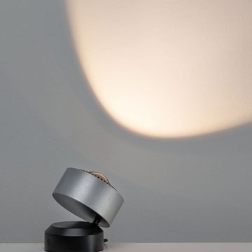 Paulmann LED Tischleuchte LED Tischleuchte Aldan 3,5W Schwarz und Alu gebürstet dimmbar, keine Angabe, Leuchtmittel enthalten: Ja, fest verbaut, LED, warmweiss, Tischleuchte, Nachttischlampe, Tischlampe