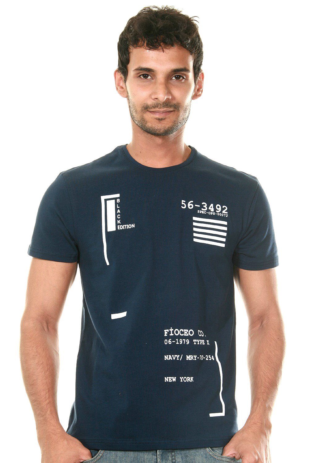 FIOCEO Rundhalsshirt navy