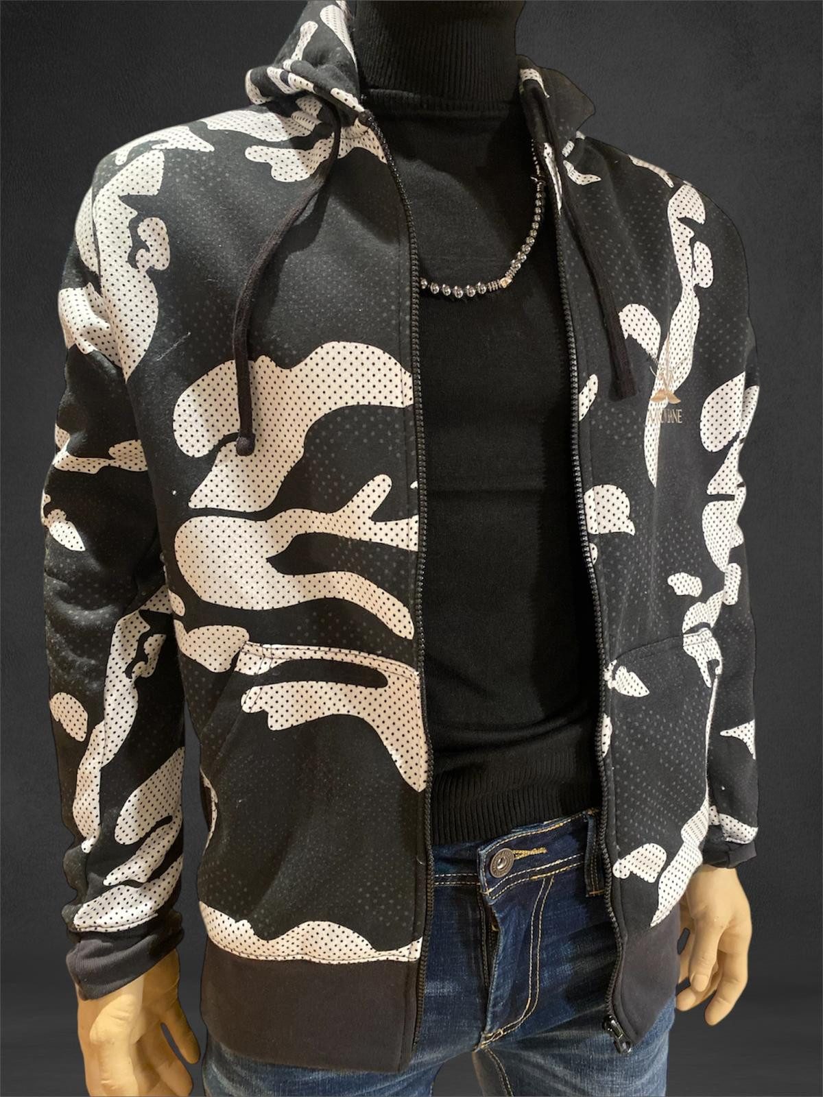 Aaron Bane Kapuzensweatjacke Aaron Bane Camouflage Zipper Hoodie Kapuzenjacke Limitiert bis 10 XL