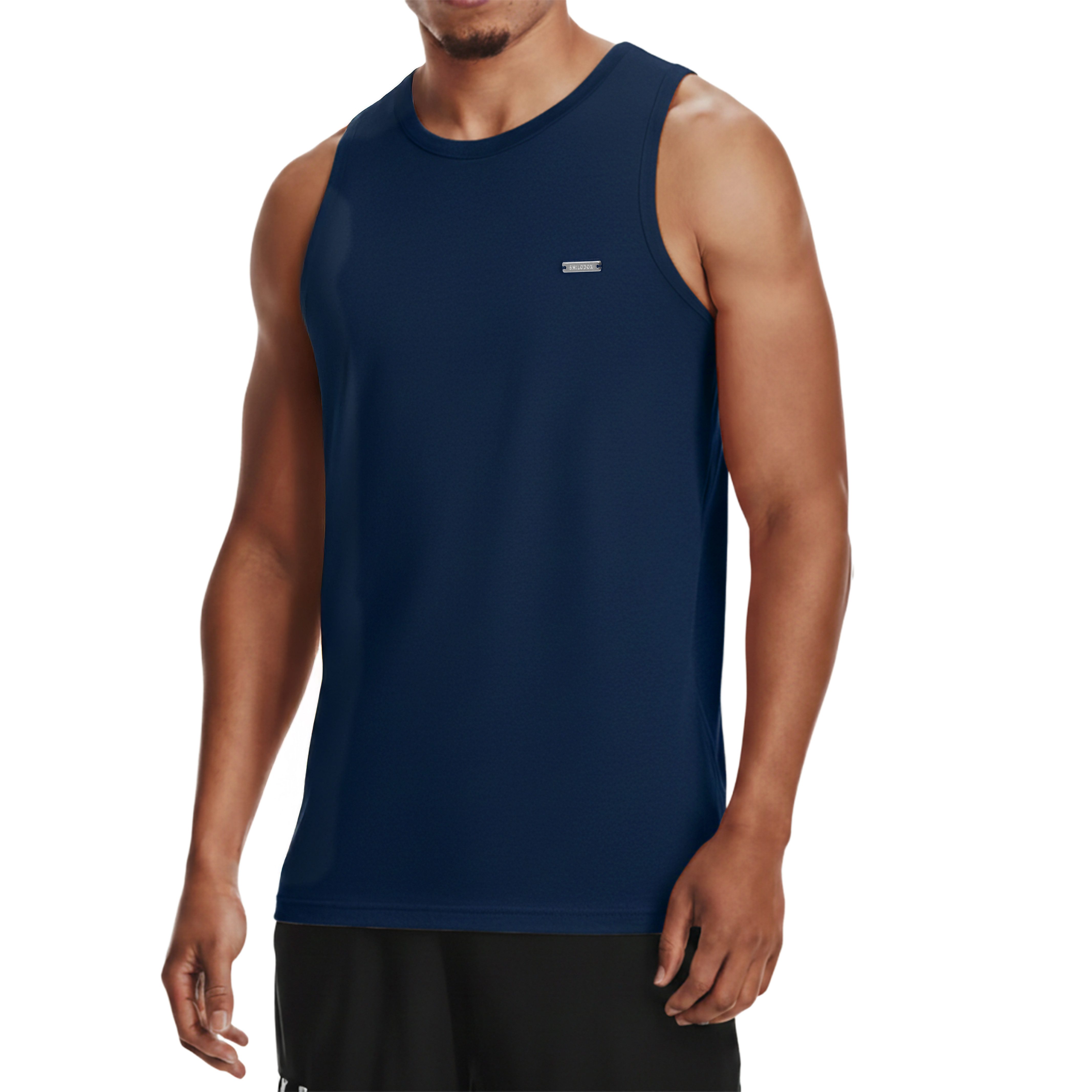 Smilodox Tanktop Arian, ärmelloses Muskelshirt mit Rundhals & Metall-Logo, günstig online kaufen