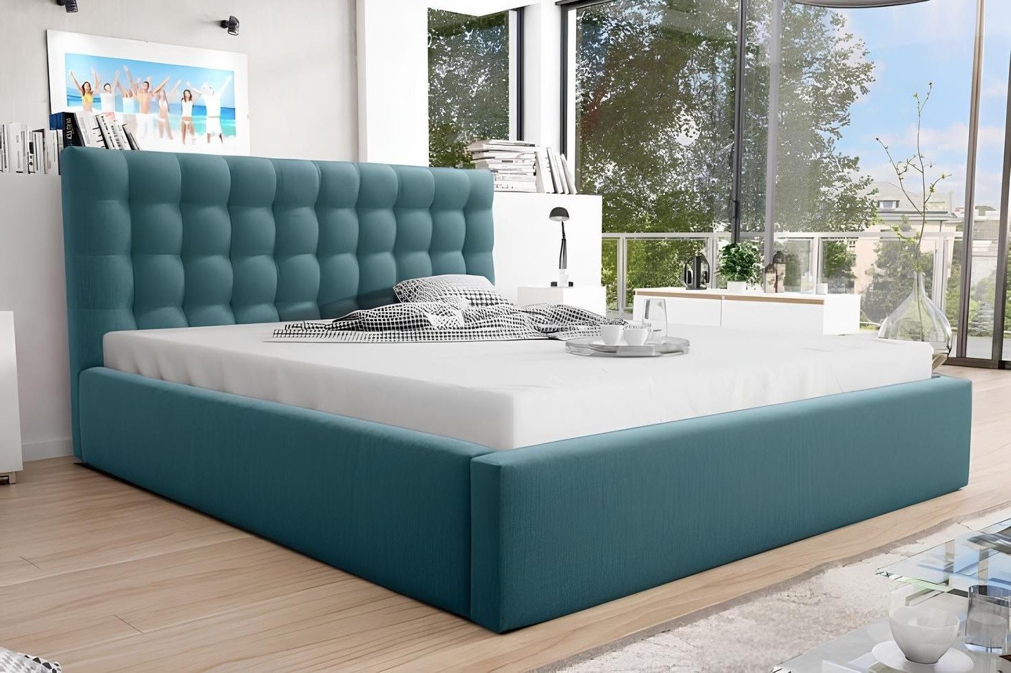 Xlmoebel Polsterbett King-Size-Bett im Chesterfield-Stil mit hochwertiger Verarbeitung (Bett), Hergestellt in Europa