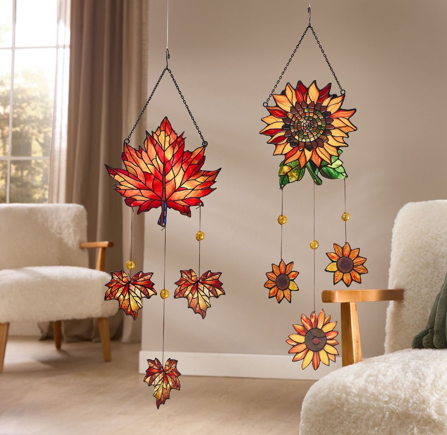 formano Hängedekoration Fantasie, Höhe: cm, Farbe: Orange, Motiv: Sonnenblume