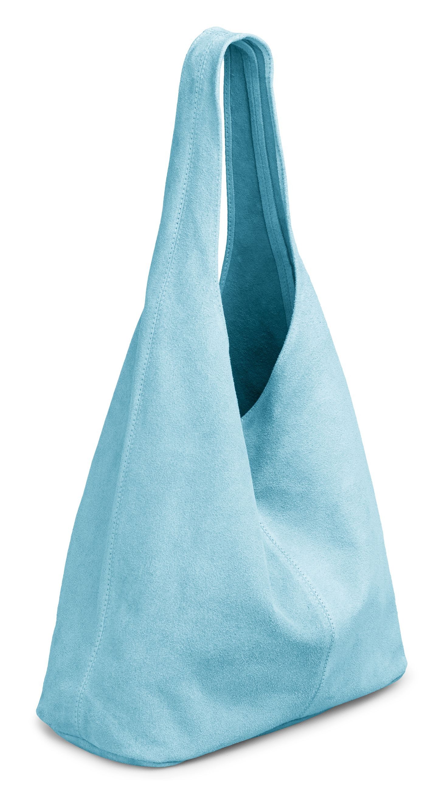 Caspar Schultertasche große Damen Wildleder Tasche Hobo Bag - CLASSIC LINE - Modell No.767, angenehm leicht, ohne Innenfutter, mit Sicherheitsfach, 100% Echtleder