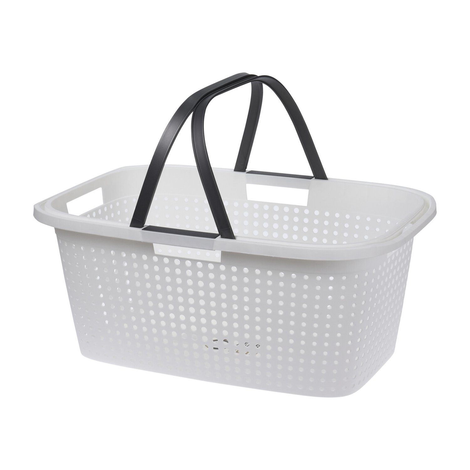 Wäschewanne Tragbarer Wäschekorb Wäschesammler inkl. Henkel B60xL40XH26cm