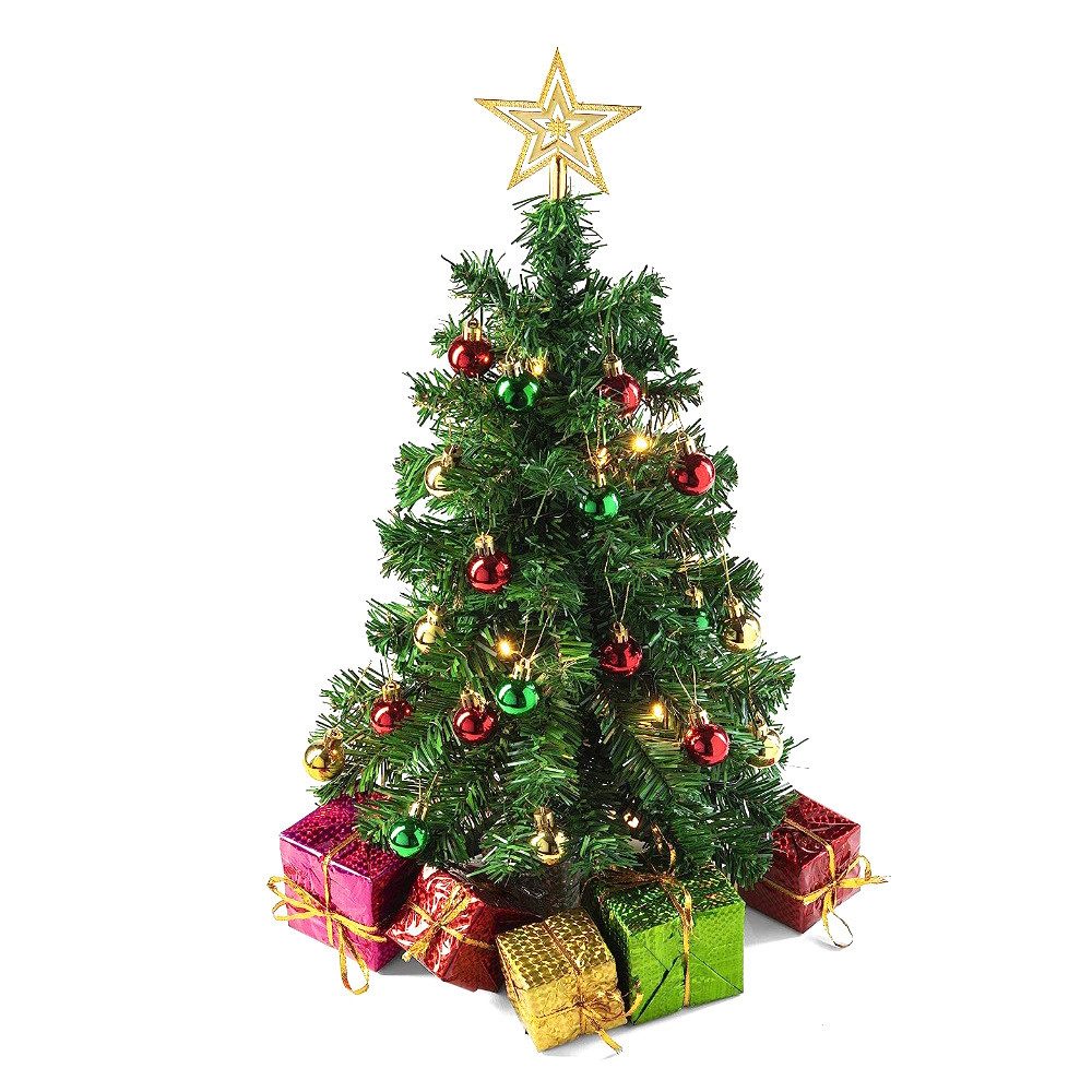 Coonoor Künstlicher Weihnachtsbaum 45cm Mini Weihnachtsbaum,künstlich Weihnachtsbaum, für Festtagsdekoration, indoor outdoor geeignet für Tisch Partydécor