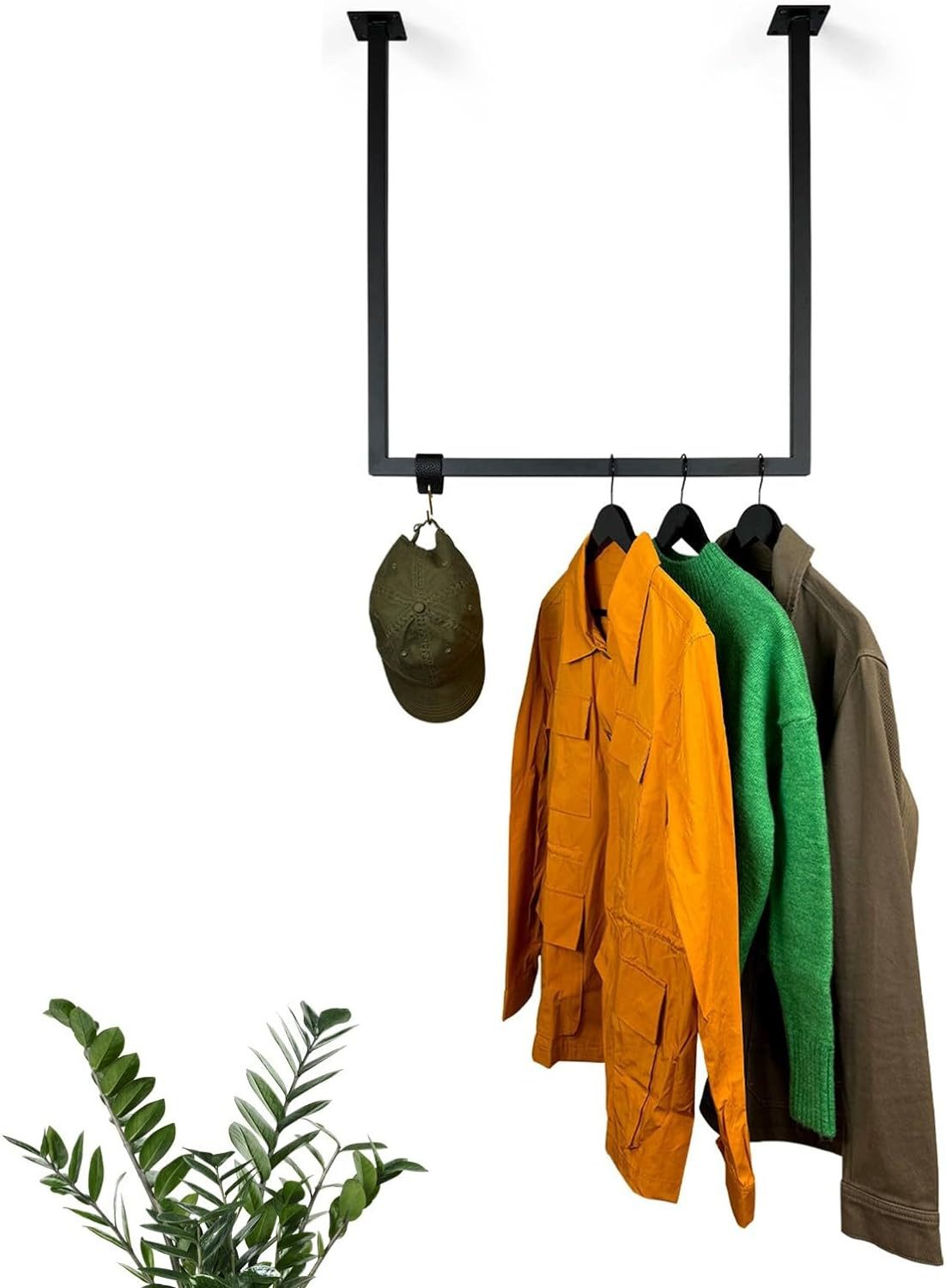 RSR Hangers Kleiderstange Mils Vierkant Garderobe U-Profil Schwarz