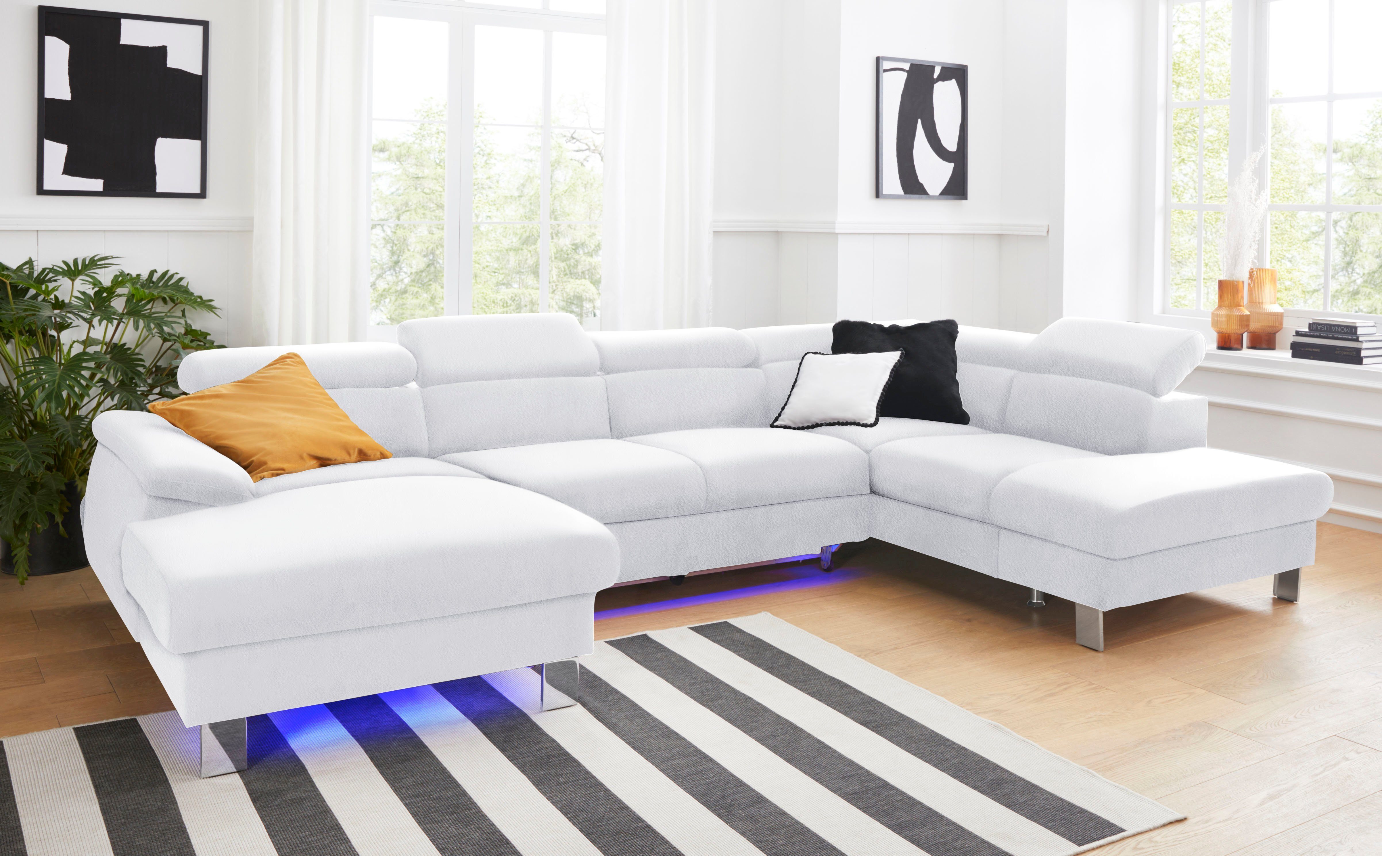 COTTA Wohnlandschaft Komaris U-Form mit Kopfteilverstellung, günstig online kaufen