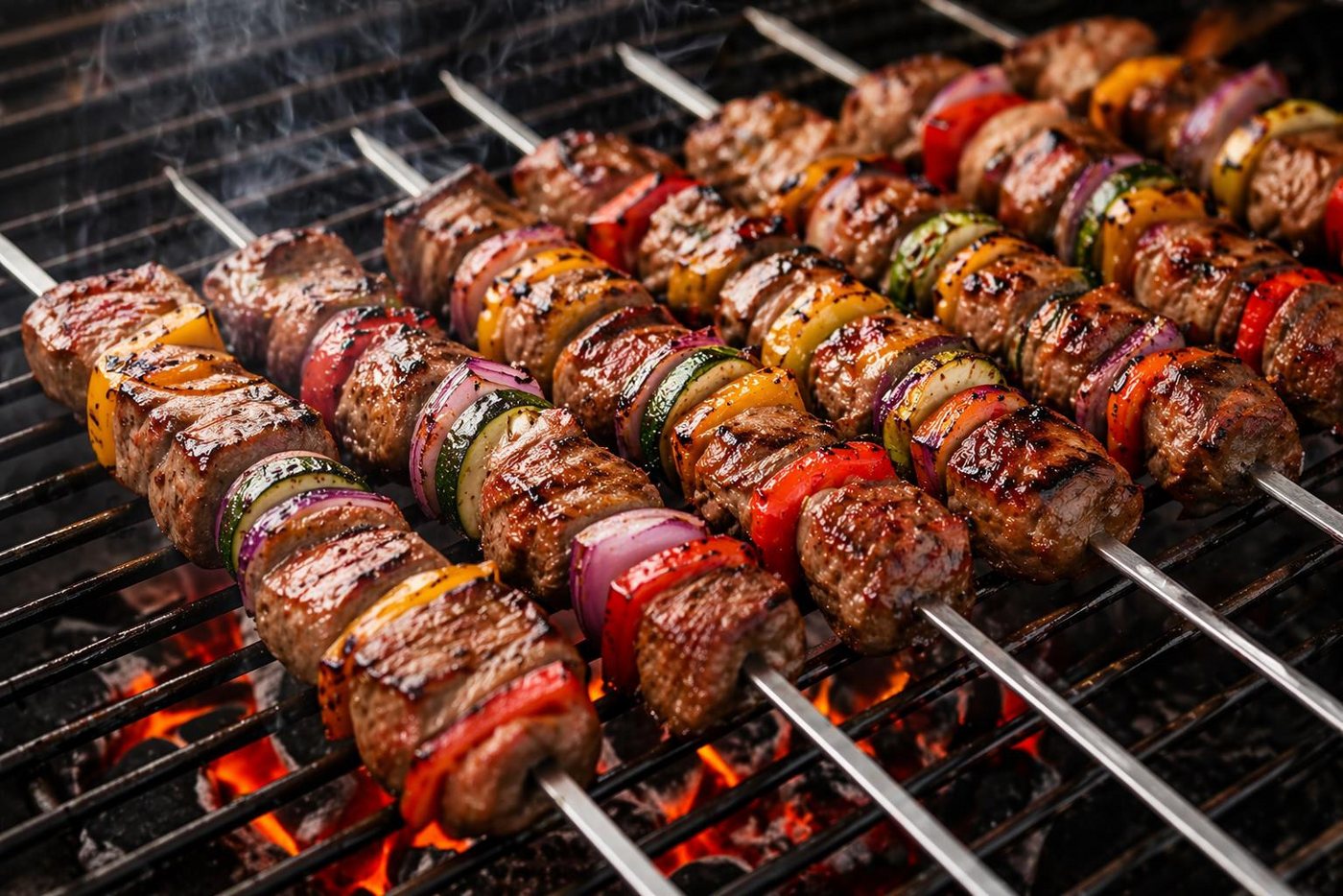 BAYLI Grillspieß BAYLI 25x Edelstahl Grillspieße, kleine Schaschlikspieße, 33cm Scham
